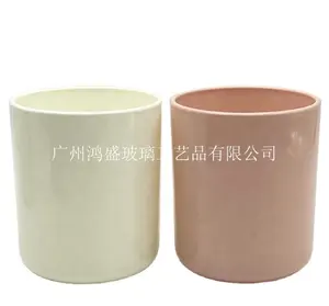 Hongyu 10oz ARC dưới bên ngoài phun màu nến bóng lọ thủy tinh có thể được tùy chỉnh trong nhiều màu sắc với nắp được tùy chỉnh