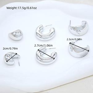 Pendientes de Moda Estilo Vintage con Cuentas Doradas, Diseño en Forma de C, Juego de Pendientes Largos con Gota de Agua, Joyería de Plástico para Fiesta - Product Image 4