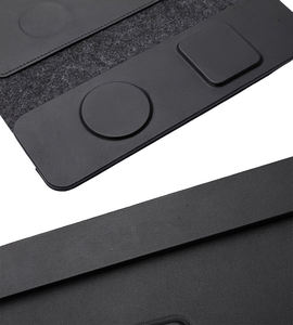 Housse <span class=keywords><strong>pour</strong></span> ordinateur portable en cuir PU personnalisée 5 en 1 avec tapis de charge sans fil <span class=keywords><strong>pour</strong></span> <span class=keywords><strong>Macbook</strong></span> <span class=keywords><strong>Air</strong></span> Pro 13 14 15 16 pouces - Product Image 3