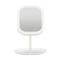Nouveau Miroir LED Argenté Pliant pour Coiffeuse, Miroir de Bureau Intelligent HD Portable, Panneau Décoratif pour Dortoir, Grand et Petit