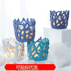 Lampe décorative en forme de corail, lumière LED, résine, décoration d'intérieur pour bureau, entrée, hôtel - Product Image 5