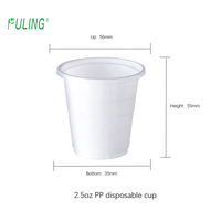 Usine chinoise de vaisselle jetable depuis plus de 30 ans vend des gobelets en plastique bleu pp de 5 oz pour le café, les slush et les boissons gazeuses