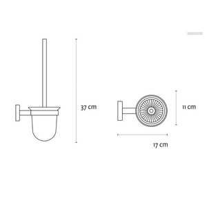 MIRA-C Kamalu porta scopino per WC a parete in acciaio, vetro opaco per uso bagno di casa alberghiera con bicchieri di plastica inossidabile - Product Image 2