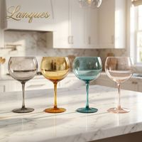 Ensemble de verres à boire en verre ambré foncé Lanques, résistants au lave-vaisselle, verres à vin champagne teintés ambrés pour les mariages et les événements