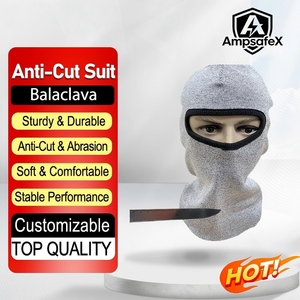Pasamontañas de Seguridad Anticorte AmpsafeX Directo de Fábrica, Color Negro/Personalizado, Capucha Protectora Facial Anticorte Personalizable y Transpirable - Product Image 1