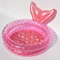 Prix d'usine bon marché, piscine gonflable en forme de sirène en PVC, piscine extérieure pour enfants