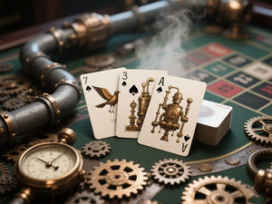 Naipes estilo <span class=keywords><strong>Steam</strong></span> Punk con acabado de superficie brillante de ambiente fresco para ocasiones de juegos de cartas tarjeta personalizada - Product Image 4