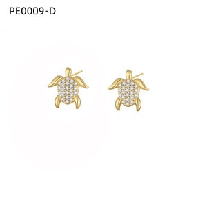 ต่างหูแฟชั่นประดับเซอร์โคเนียสตั๊ด PE0009 สำหรับผู้หญิง เครื่องประดับคุณภาพสูง - Product Image 2