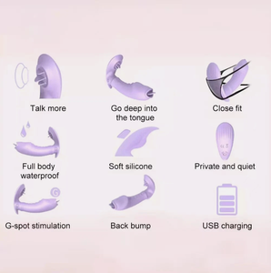 Vibrateur télécommandé USB rechargeable, étanche, 10 fréquences, pour stimulation orale et usage discret, modèle Dildo pour adultes - Product Image 4