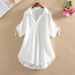 <b>Women's</b> Regular Fit Casual Vintage Chiffon Plus Size Autumn Spring <b>Blouse</b> Stand Collar Raglan <b>Sleeve</b> Quick Dry Nylon Front Logo - Product Image 4