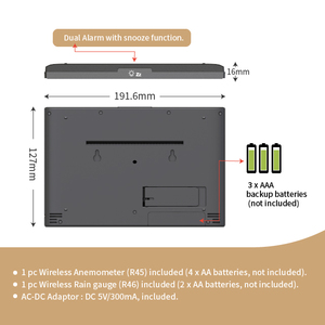 Dự Báo Thời Tiết Đầy Đủ Chức Năng, Nhiệt Kế Kỹ Thuật Số, Trạm Thời Tiết Không Dây Tốc Độ Gió Trạm Thời Tiết Chuyên Nghiệp - Product Image 4