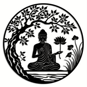 <span class=keywords><strong>ของ</strong></span>ตกแต่งรอมฎอน รูปปั้นพระพุทธรูปโลหะ 2 มิติ ดีไซน์ทันสมัย <span class=keywords><strong>ลา</strong></span>ยต้นโพธิ์ สำหรับการทำสมาธิ ตกแต่งบ้าน งานแต่งงาน งานขึ้นบ้านใหม่ งานศิลปะ - Product Image 1