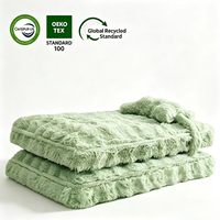 Coussin pour chien et chat Yangyangpet, lavable, rectangulaire, en fausse fourrure de lapin, doux, confortable et chaud, avec housse amovible