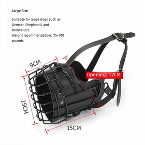 맞춤형 사이즈 다용도 친환경 가죽 개 훈련용 입마개 실내외 겸용 변형 디자인 - Product Image 3