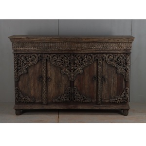 Luxury Solid Wood <b>Cabinet</b> Organizer with Doors and Shelves Durable Home <b>Storage</b> Furniture for Dining Room Living Room & <b>Bedroom</b> - Product Image 1