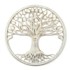Middle East retro white lucky tree wall decoration pendant home bedroom living room entrance wall decoration wall hanging