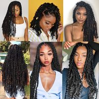 Extensions de cheveux humains Remy pré-séparées, pas chères, pour tresses au crochet Passion Twist, 100g, pointes à effet plume, mèches pré-faites pour tressage