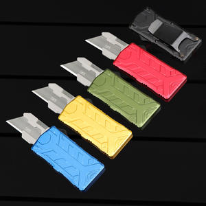 Couteau utilitaire <span class=keywords><strong>professionnel</strong></span> à lame <span class=keywords><strong>rétractable</strong></span> SK5, manche en aluminium, couteau pliant remplaçable, multifonction, EDC, coupe-boîte de poche - Product Image 5