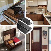 Charnière de piano noire DIVINE, charnière de piano en acier inoxydable robuste, charnière continue pour armoire, porte, boîtes en bois DIY