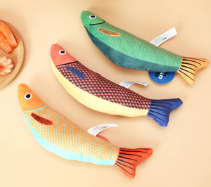 Juguetes para mascotas Flopping Fish <span class=keywords><strong>Moving</strong></span> Cat Kicker Floppy Fish Animal Toy Wiggle Fish <span class=keywords><strong>Catnip</strong></span> Motion Kitten Juguetes interactivos para gatos - Product Image 4