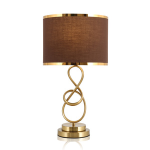 Modern Brass Table Lamp <b>LED</b> Eco-Friendly Eye Caring Warm White Nordic Bedside Desk <b>Light</b> for Home <b>Bedroom</b> Decor - Product Image 2
