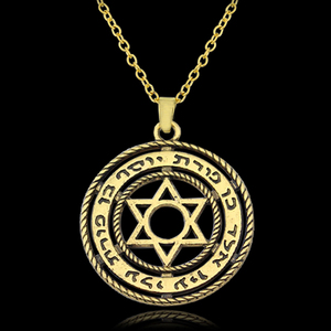 Collana con Pendente Stella di David, Talismano Traforato del Sigillo di <span class=keywords><strong>Salomone</strong></span>, Amuleto Ebraico, Accessorio Gioiello Regalo - Product Image 4