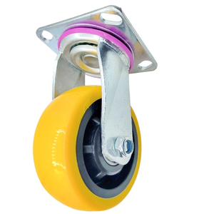 Herstellerdirektverkauf Hochwertige Schwerlast-Schwenkrollen aus <span class=keywords><strong>PU</strong></span> 4/5/6/8 Zoll Industrieräder Stahl-Nylon-Reifen Extra Hart - Product Image 4