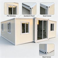 Kits de maisons préfabriquées extensibles et mobiles de 20 et 40 pieds, villas préfabriquées, maisons mobiles