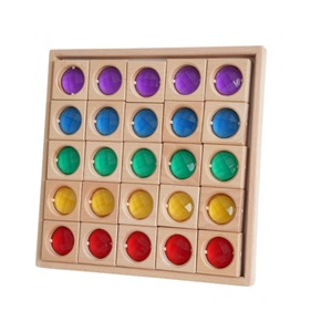 High-Transparent Acrylic Cube Gem Building <strong>Blocks</strong> DIY Wood Toys for Kids 5-7 Years Early Educational Sensory Rainbow Square Toys - Product Image 2