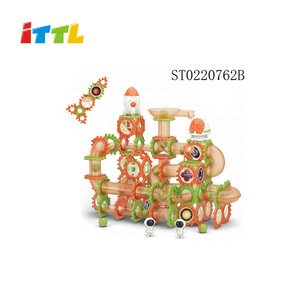 Juguete Educativo STEM, Bloques de Construcción de Plástico, Juego de Pistas, Tobogán, Modelo de Pista de Carreras de Canicas - Product Image 3