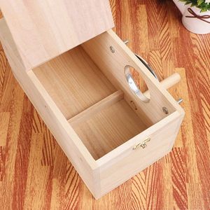 Caja de Madera para Nido de Periquitos, Casa para Pájaros, Caja de Cría y Emparejamiento para Loros, Caja de Jaula para Agapornis, Ninfas, Parrotlets y Periquitos - Product Image 4
