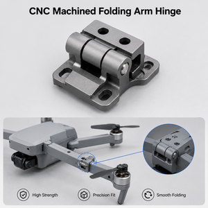 Charnière pliante pour bras de drone en acier inoxydable, fabriquée sur mesure par CNC, usinée par électroérosion à fil – Couleur et logo personnalisés - Product Image 1