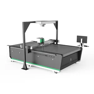 Digital automático oscilante vestuário padrão/têxtil/pano/vestuário redondo faca cortador cnc estofos tecido máquina de corte