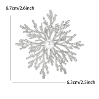 Cadeau de noël bijoux en métal mode flocon de neige broche broche accessoires en tissu