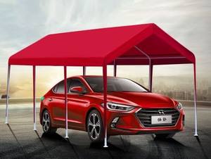 Tentes d'extérieur vertes à double couche en PVC et acier pour événements, auvent de toit de <span class=keywords><strong>voiture</strong></span> portable avec LOGO personnalisé, vente en gros - Product Image 2