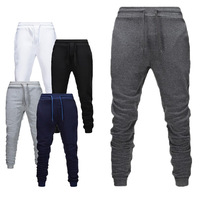 Pantalon de jogging sport fitness pour homme grande taille avec logo personnalisé, style long, décontracté, pour la gym