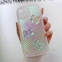 Coque de téléphone transparente en TPU écologique motif papillon pour iPhone 13 14 15 16 17 18 Pro Max – Prix attractif