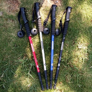 Bastones de Trekking KODENOR de Aleación de Aluminio, 3 Secciones, Mango Recto, Amortiguador de Impactos, Bastones de Senderismo - Product Image 2