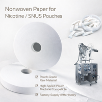 HM-XY VELO SNUS Matériau non tissé en rouleau de qualité alimentaire pour sachets oraux de nicotine/nootropiques, scellable par ultrasons/chauffage