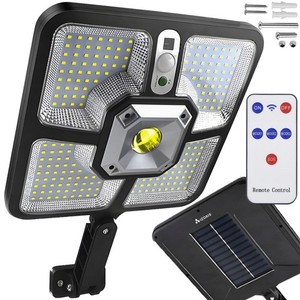 ไฟส่องสว่าง LED พลังงานแสงอาทิตย์ 8W พร้อมรีโมทคอนโทรล สำหรับใช้งานภายนอกอาคาร - Product Image 1