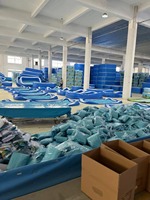 Piscine gonflable portative de PVC avec le modèle d'océan impriment plusieurs tailles 3 anneaux pour l'usage extérieur de famille