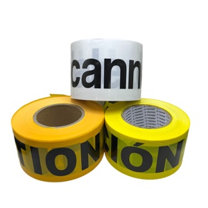 Cinta de advertencia de seguridad Wesure PE de 100 m x 75 mm, color personalizado, sin adhesivo, cinta de precaución de seguridad subterránea - Product Image 1