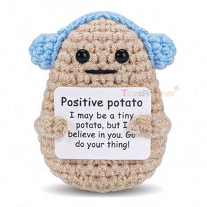 Mini <b>Fun</b> Positive Potato Knit Crochet Doll-Customized Color Animal & Nature Theme Party Decoration & Gift for Ages 0+ - Product Image 5
