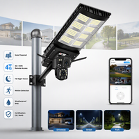 Lampadaire solaire LED avec caméra IP65, sécurité de jardin, vidéosurveillance extérieure, contrôle par application 4G, garantie de 3 ans