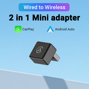 OEM ODM 2 en 1 Wireless Car Carplay Adapter Dongle Glass Surface Color negro - Product Image 3