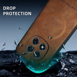 Funda de teléfono de cuero con carga inalámbrica magnética para Xiaomi Redmi <span class=keywords><strong>Note</strong></span> 14 13 Pro + 11SE / 12 <span class=keywords><strong>11</strong></span> 10 Pro / Poco M6 Pro, funda de parachoques suave - Product Image 2