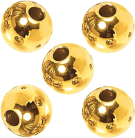 Perles d'espacement rondes en acier inoxydable de 2 mm, 2,5 mm, 3 mm, 4 mm, 5 mm, 6 mm, 7 mm, 8 mm, 10 mm, 12 mm pour la fabrication de bijoux et bracelets pour femmes