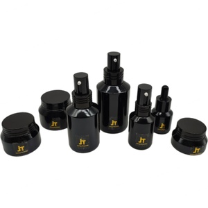 15g 30g 50g 100g 15ml 30ml 60ml 100ml 120ml 200ml Glass Round Oblique Shoulder Black clear Slant Cream Jars <b>Spray</b> Lotion Bottle - Product Image 3