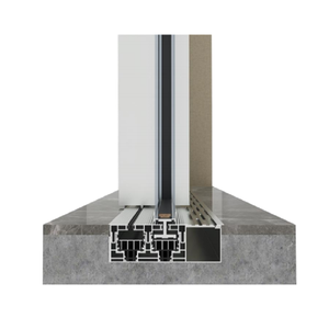 Porte coulissante moderne en alliage d'aluminium mince avec panneau en verre trempé pour balcon et patio domestiques - Product Image 4