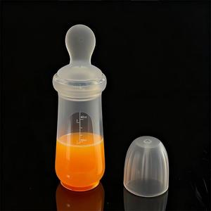 Cuillère-biberon en silicone pour bébé, distributeur de céréales anti-étouffement de qualité alimentaire - Product Image 6